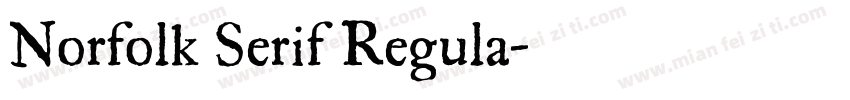 Norfolk Serif Regula字体转换